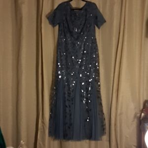 Plus Size 18 mermaid embroidered sequin dress